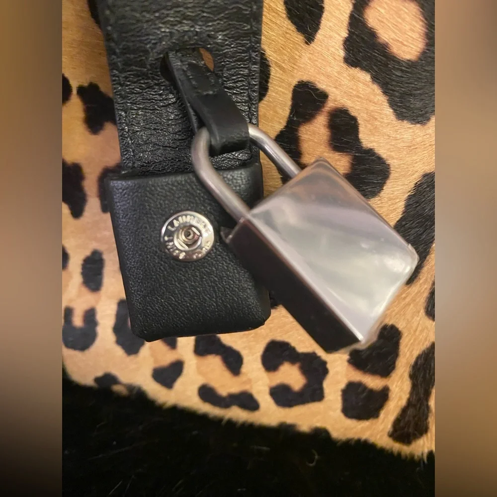 Saint Laurent Paris/Animal Print /Small Sac De Jour/Calf Hair.light brown/Black. - Picture 8 of 16